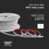 LED Ταινία 12.5W 220V V-TAC 1100lm Αδιάβροχη IP65 Θερμό 3000K 50 Μέτρα – 23721
