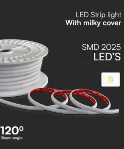 LED Ταινία 12.5W 220V V-TAC 1100lm Αδιάβροχη IP65 Θερμό 3000K 50 Μέτρα – 23721