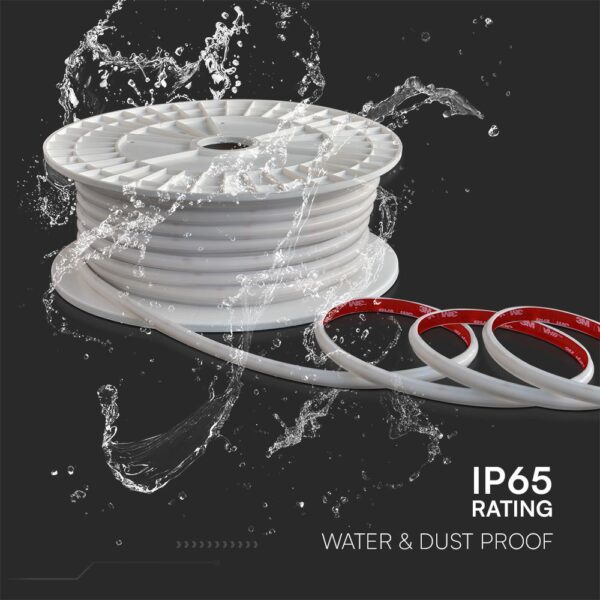 LED Ταινία 12.5W 220V V-TAC 1100lm Αδιάβροχη IP65 Θερμό 3000K 50 Μέτρα – 23721