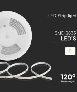 LED Ταινία 10.5W 220V V-TAC Αδιάβροχη IP65 Κόκκινη 10 Μέτρα – 23724