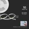 LED Ταινία 10.5W 220V V-TAC Αδιάβροχη IP65 Κόκκινη 10 Μέτρα – 23724