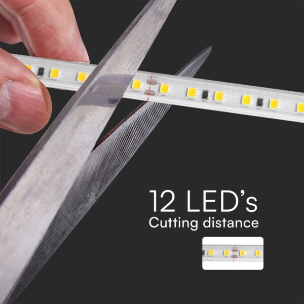 LED Ταινία 10.5W 220V V-TAC Αδιάβροχη IP65 Κόκκινη 10 Μέτρα – 23724