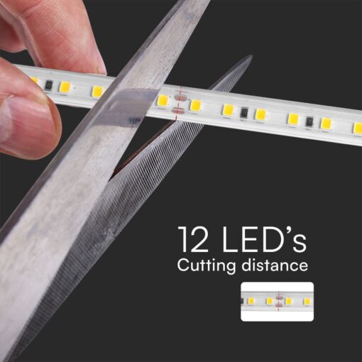 LED Ταινία 10.5W 220V V-TAC Αδιάβροχη IP65 Κόκκινη 50 Μέτρα – 23730