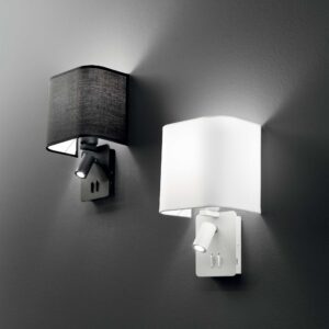 IDEAL LUX Απλίκα Τοίχου με Led Αναγνώστη GEA 1xE27 Μαύρου Χρώματος – 239545
