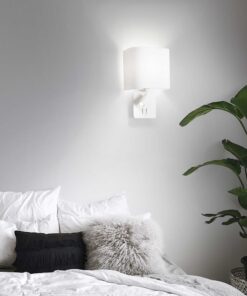 IDEAL LUX Απλίκα Τοίχου με LED Αναγνώστη GEA 1xE27 Λευκού Χρώματος – 239521
