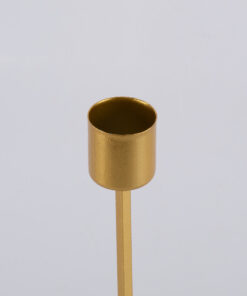 GloboStar® EVELYN 35107 Κηροπήγιο Μεταλλικό Χρυσό Φ9.5 x Υ23.5cm