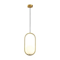 ΦΩΤΙΣΤΙΚΟ ΚΡΕΜΑΣΤΟ ΜΟΝΟΦΩΤΟ Ε27 ΧΡΥΣΟ Φ20*H40CM EUROLAMP – 144-28502