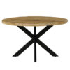 Royalty pakoworld table solid wood 4cm walnut-leg black D130x77cm 240-000001