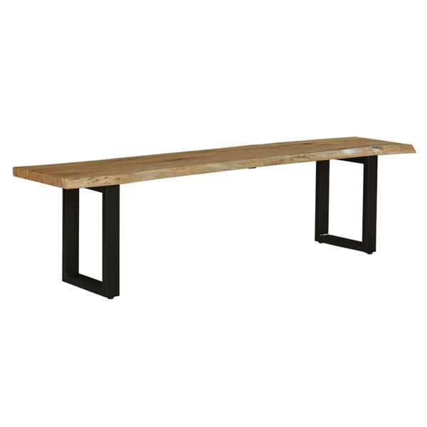 Bench Stiles pakoworld solid wood acacia 3.5cm walnut-black 180x40x45cm 240-000006