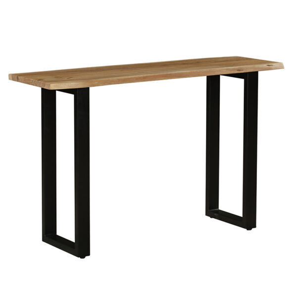 Console table Carver pakoworld solid wood acacia 3.5cm walnut-foot black 120x40x76cm 240-000007