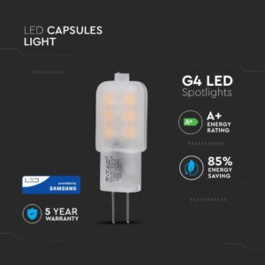 LED Λάμπα G4 1.5W V-TAC PRO Samsung Chip 300° 12V 100lm Φυσικό Λευκό 4000K – 241