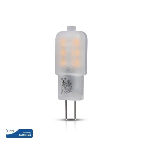 LED Λάμπα G4 1.1W V-TAC PRO Samsung Chip 300° 12V 100lm Θερμό Λευκό 3000K - 21240