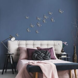 White Metal Butterflies 3D μεταλλικές Ango – 24006