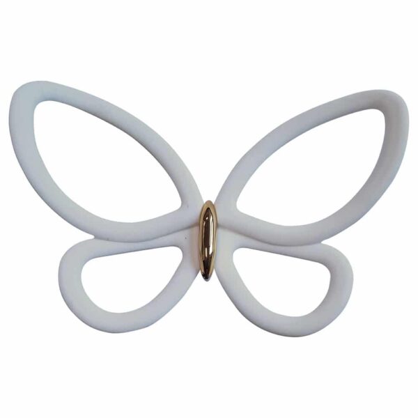 White Metal Butterflies 3D μεταλλικές Ango – 24006