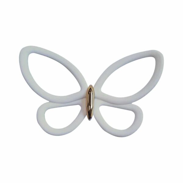 White Metal Butterflies 3D μεταλλικές Ango – 24006