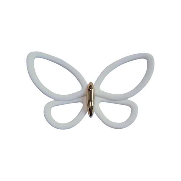 White Metal Butterflies 3D μεταλλικές Ango - 24006