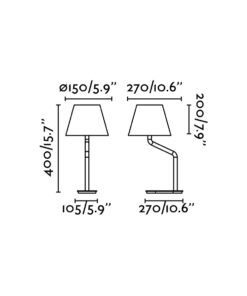 ΕΠΙΤΡΑΠΕΖΙΟ ΦΩΤΙΣΤΙΚΟ ETERNA ΛΕΥΚΟ FARO – 24008