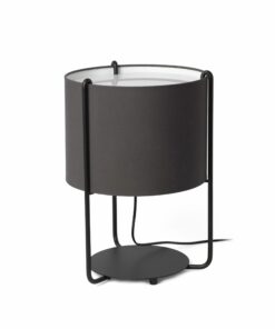 ΕΠΙΤΡΑΠΕΖΙΟ ΦΩΤΙΣΤΙΚΟ DRUM ΜΑΥΡΟ-ΓΚΡΙ        FARO – 24020-32