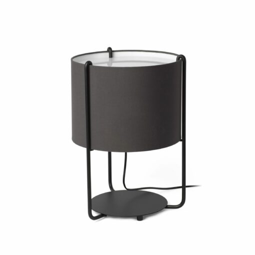 ΕΠΙΤΡΑΠΕΖΙΟ ΦΩΤΙΣΤΙΚΟ DRUM ΜΑΥΡΟ-ΓΚΡΙ FARO – 24020-32