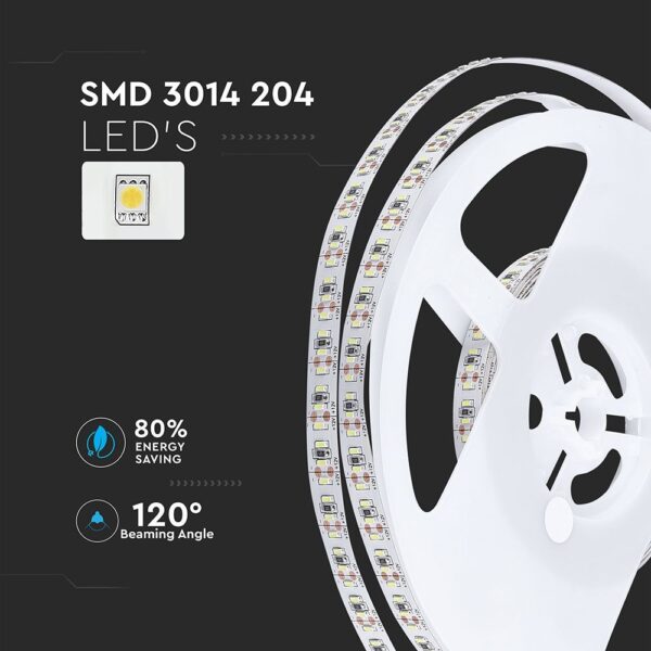 LED Ταινία 18W V-TAC Dimmable 1700lm/m Θερμό Λευκό 3000K 5 Μέτρα- 2404