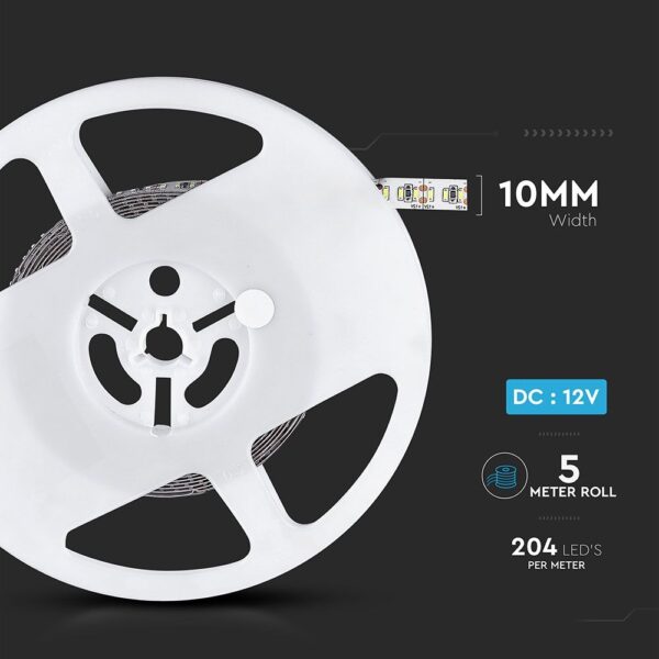 LED Ταινία 18W V-TAC Dimmable 1700lm/m Θερμό Λευκό 3000K 5 Μέτρα- 2404
