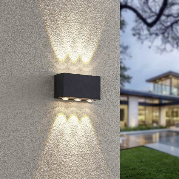 Απλίκα Αρχιτεκτονικού Φωτισμού Up-Down Ανθρακί CLYDE LED 6W 600lm 3000K IP54 Trio Lighting – 240760142