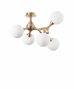 IDEAL LUX Φωτιστικό Οροφής NODI 5xE14 Χρυσού Χρώματος – 241050