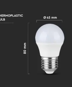 LED λάμπα E27 G45 SMD 3.7W φυσικό λευκό 4000K V-TAC – 214162