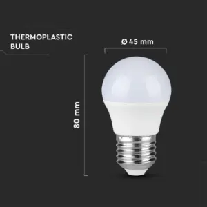 LED λάμπα E27 G45 SMD 3.7W φυσικό λευκό 4000K V-TAC – 214162