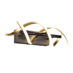 Φωτιστικό Τοίχου Trio Lighting SEQUENCE , 22W · 2800lm, 2300+3000+4000K Ορείχαλκος Ματ Αλουμίνιο, Step Dimmable, Χρώματα Ρυθμιζόμενα στο Φωτιστικό – 241810208