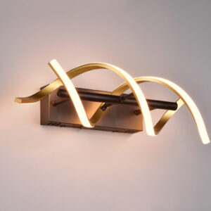 Φωτιστικό Τοίχου Trio Lighting SEQUENCE , 22W · 2800lm, 2300+3000+4000K Ορείχαλκος Ματ Αλουμίνιο, Step Dimmable, Χρώματα Ρυθμιζόμενα στο Φωτιστικό  – 241810208