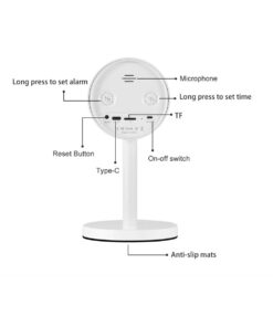 GloboStar® 86007 Rechargeable Table Camera WiFi HD 1080P 160° 1500mAh Two Way Audio Motion Detection & Digital Clock – Επαναφορτιζόμενη Επιτραπέζια Κάμερα WiFi HD 1080P 160° 1500mAh Διπλή Κατέυθυνση Ομιλίας Ανιχνευτή Κίνησης & Ψηφιακό Ρολόι – Ροζ
