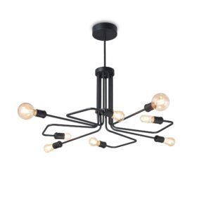 IDEAL LUX Κρεμαστό Φωτιστικό TRIUMPH 8xE27 Μαύρου Χρώματος – 242347