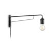 IDEAL LUX Απλίκα Τοίχου TRIUMPH 1xE27 Μαύρου Χρώματος – 242392