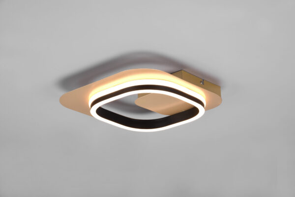 Φωτιστικό Τοίχου Trio Lighting LUGO , 12W · 1450lm, 3000K Schwarz-Gold Μεταλλικό, Step Dimmable – 242910180