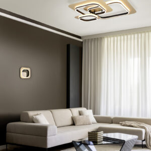 Φωτιστικό Τοίχου Trio Lighting LUGO , 12W · 1450lm, 3000K Schwarz-Gold Μεταλλικό, Step Dimmable – 242910180