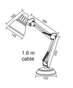 Φωτιστικό Γραφείου E27 Μέταλλο-Πλαστικό Λευκό Ματ ACA DECOR – 2429MWH