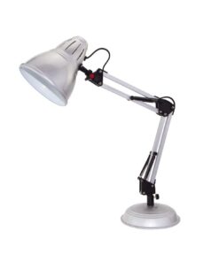 Φωτιστικό Γραφείου E27 Μέταλλο-Πλαστικό Ασημί ACA DECOR – 2429MSV