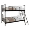 Bunk bed Winston pakoworld metallic black gloss 90x190cm 243-000012