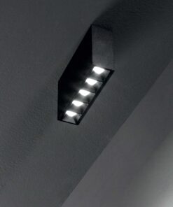 IDEAL LUX Πλαφονιέρα Οροφής LIKA LED 12,5W 3000K Μαύρου Χρώματος – 244884