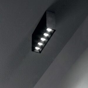 IDEAL LUX Πλαφονιέρα Οροφής LIKA LED 12,5W 3000K Μαύρου Χρώματος – 244884