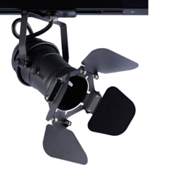 Μαύρο Σποτ Ράγας Μονοφασικό Track Light Ατσάλι 1xGU10 2 Καλωδίων ACA – 244TLB2W