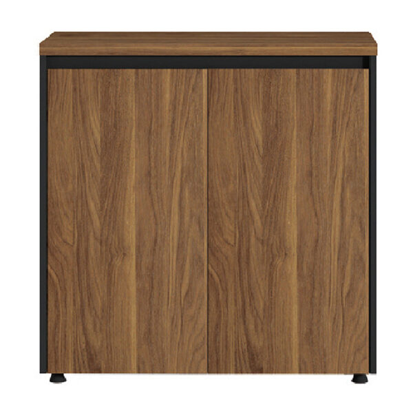 Low cabinet Oscar pakoworld in walnut-anthracite color 80x40x80cm 246-000007