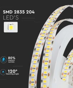 LED Ταινία 17W V-TAC Dimmable 1700lm/m Θερμό 3000K 5 Μέτρα – 212461
