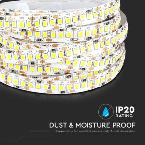 LED Ταινία 17W V-TAC Dimmable 1700lm/m Θερμό 3000K 5 Μέτρα – 212461