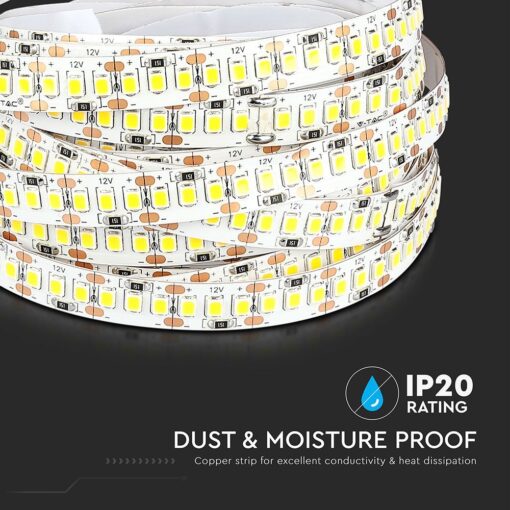 LED Ταινία 17W V-TAC Dimmable 1700lm/m Θερμό 3000K 5 Μέτρα – 212461