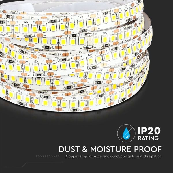 LED Ταινία 17W V-TAC Dimmable 1700lm/m Θερμό 3000K 5 Μέτρα – 212461
