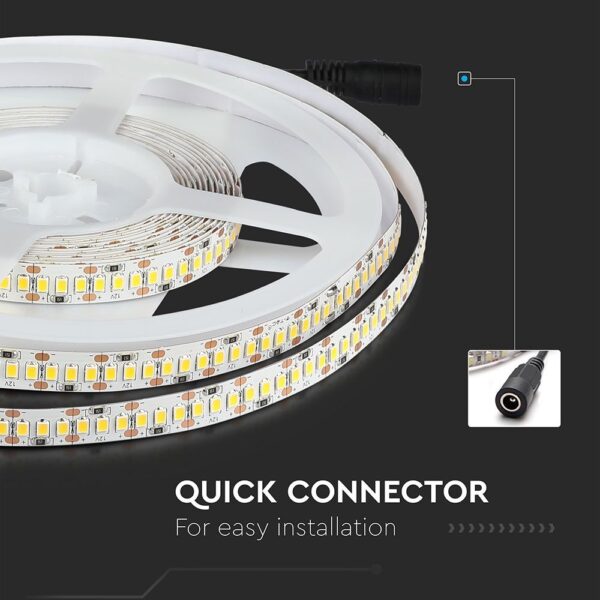 LED Ταινία 17W V-TAC Dimmable 1700lm/m Θερμό 3000K 5 Μέτρα – 212461
