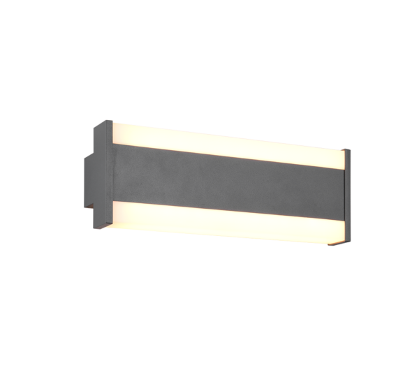 Απλίκα Τοίχου Ανθρακί 30cm DAWSON LED 7W 800lm CCT IP54 Trio Lighting - 246360142