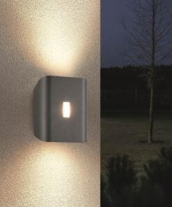 Απλίκα Αρχιτεκτονικού Φωτισμού Up-Down Ανθρακί SANTERNO LED 7.5W 850lm 2300-4000K IP54 Trio Lighting – 246660342